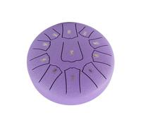 Steel Tongue Drum 6 Inch 11 Notes D Key Percussion Instrument Portable Balmy Drum with Drum Mallets for Meditation Yoga Beginners Majors Family Friends Handpan Drum Purple 15.7x8cm