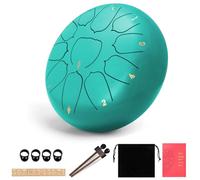 Steel Tongue Drum - 6 Inch 11 Notes D Key Steel Drum Percussion Instrument, Musical Instruments for Adult Beginner, Handpan Drum with Drumsticks for Meditation, Yoga, Musical Education, Mind Healing