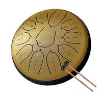 Steel Tongue Drum 6 Inch 11 Notes Drums D5 Ethereal Drum For Beginner Handpan Musical Instruments for recitals, concerts(Gold)