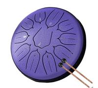 Steel Tongue Drum 6 Inch 11 Notes Drums D5 Ethereal Drum For Beginner Handpan Musical Instruments for recitals, concerts(Purple)