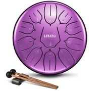 Steel Tongue Drum 6 Inch 11 Notes, LEKATO Steel Drum D Major Beginner Hand Drum Percussion for Musical Education Zen Meditation Yoga, Christmas Gift for Families/Friends