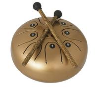 Steel Tongue Drum 6-inch 8-note Percussion Instrument, Including Portable Drums, Mallets, Fingertips and Sticky Notes, Yoga Rehabilitation Meditation (Color : A)