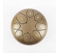 Steel Tongue Drum 6-inch 8-note Percussion Instrument - Outdoor Rain Drum Handpan Instrument for Meditation, Yoga & Zazen - Ethereal Sound for Mind Healing & Performances (TYPE - 12)
