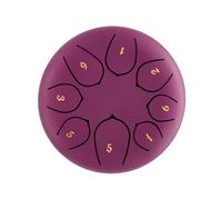 Steel Tongue Drum 6-inch 8-note Percussion Instrument - Outdoor Rain Drum Handpan Instrument for Meditation, Yoga & Zazen - Ethereal Sound for Mind Healing & Performances (TYPE - 16)