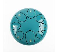 Steel Tongue Drum, 6 Inch 8 Note Rain Drum for Outside Garden, Chakra Tank Drum Rain Chime, Handpan C Key Musical Percussion Instrument Kit with Bag Mallets, Enjoy The Rain Symphony (M)