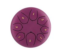 Steel Tongue Drum, 6 Inch 8 Note Rain Drum for Outside Garden, Chakra Tank Drum Rain Chime, Handpan C Key Musical Percussion Instrument Kit with Bag Mallets, Enjoy The Rain Symphony (P)