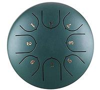 Steel Tongue Drum 6 Inch 8 Notes Handpan Drum Easy To Play with Travel Bag for Meditation Zen Gift Green
