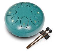 Steel Tongue Drum: 6 inch 8 tone Musical Percussion Instrument, Rain Drum for Outside - Ideal Present for Family and Friends (Malachite)