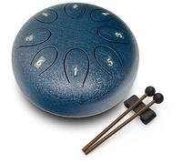Steel Tongue Drum: 6 inch 8 tone Musical Percussion Instrument, Rain Drum for Outside - Ideal Present for Family and Friends (Navy)