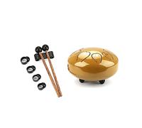 Steel Tongue Drum 6-Inch 8Note Percussion Instrument With Songs Book Mallets And 4 Finger-Picks Hand Drum