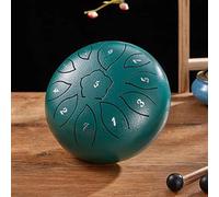 Steel Tongue Drum 6 Inches 11 Notes C-key Handpan Drum Pure Sound Quality Percussion Instrument With Storage Bag Phonetic Sticker Drum Mallets And Finger Cots, Green