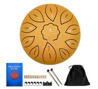 Steel Tongue Drum, 6 Inches 11 Notes C Key Meditation Drum with Music Book, Handpan Drums Mallets and Carry Bag, Rain Drums for Yoga Sound Therapy Adults Kids Gift