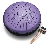 Steel Tongue Drum-6 Inches 11 Notes Tongue Drum D Major Beginners Steel Drum Percussion for Kids, Hanpan Drum with Music Book for Meditation, Yoga, Musical Education (black)