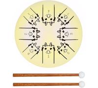 Steel Tongue Drum, 6 Inches 8 Note Steel Hand Drum with Drumsticks, 12 Zodiac Ethereal Drum for Beginners, Percussion Instrument for Musical Education Yoga Meditation/374 (Color : E)