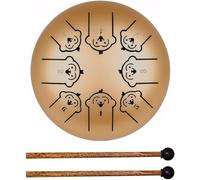 Steel Tongue Drum, 6 Inches 8 Note Steel Hand Drum with Drumsticks, 12 Zodiac Ethereal Drum for Beginners, Percussion Instrument for Musical Education Yoga Meditation/374 (Color : I)