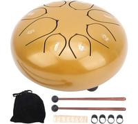 Steel Tongue Drum, 6 Inches 8 Notes Empathic Drum, Percussion Drum Musical Instrument with Drum Mallets, for Musical Education Yoga Meditation and Relaxation