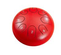 Steel Tongue Drum 6 Inches 8 Notes, Hand Drum with Bag, Music Book, Drumsticks, Mallet Holder and Finger Paddles, Thickened Carbon Steel Drum Beginner