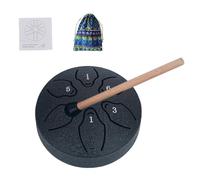 Steel Tongue Drum - 6-Note 3-Inch A-Key Ethereal Drum | Handpan Percussion Instrument with Mallets Music Book for Yoga, Concerts, Musical Education, Beginners