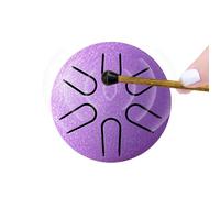 Steel Tongue Drum - 6 Notes Hand Pan Meditation Drum | 3 Inches Waterproof Steel Drum for Outdoor Use, Musical Education, Kids, Adults, Beginners, Zen, Metal, 7.8x7.8x4.5cm/3.07x3.07x1.77 Inches