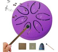 Steel Tongue Drum, 6 Notes Harmonic Resonance for Natural Sound Therapy, Ideal for Yoga Meditation and Mind Healing