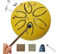 Steel Tongue Drum, 6 Notes Harmonic Resonance for Natural Sound Therapy, Ideal for Yoga Meditation and Mind Healing