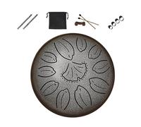Steel Tongue Drum 6Inches 11Notes Tongue Drum Hand Pan Drums with Music Book Handpan Drums Mallets and Storage Bag Musical Percussion Instruments