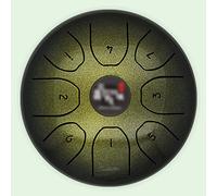 Steel Tongue Drum, 8 Note 5.5 Inch Handpan Drum, Handpan Key C, with Storage Bag/, Music Book, Mallet, For Meditation, Yoga (Aurora Green)
