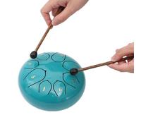 Steel Tongue Drum 8 Note Handpan Drum Carbon Steel Clear and Crisp Sound Ethereal Drums Percussions Instrument Ethereal Percussions Instrument with Drumstick for Meditations