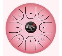 Steel Tongue Drum 8 Notes 5.5 Inches, Professional Tongue Drum for Kids, Percussion Instrument Handpan C Key with Bag, Music Book, Mallets, Gift for Meditation Entertainment Musical Education (Color