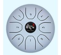 Steel Tongue Drum 8 Notes 5.5 Inches, Professional Tongue Drum for Kids, Percussion Instrument Handpan C Key with Bag, Music Book, Mallets, Gift for Meditation Entertainment Musical Education/83 (Col