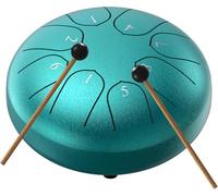Steel Tongue Drum 8 Notes 6 Inches Chakra Tank Drum Steel Percussion,Musical Healing Instruments,Prenatal Music Education,Entertainment,Meditation,Yoga,Zen,Gifts (Malachite)