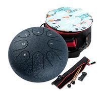 Steel Tongue Drum 8 Notes 6 inches Musical Steel Drum Percussion Instrument with Drum Mallets Carry Bag Great Gift for Beginner Adult Kid. (Navy 6 inch)