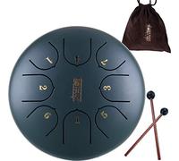 Steel Tongue Drum - 8 Tones 6 Inches-Percussion Instrument - C-Key Handpan Drum With Bag, Mallets, Finger Picks,For Beginner Adult Kids,L