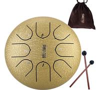 Steel Tongue Drum - 8 Tones 6 Inches-Percussion Instrument - C-Key Handpan Drum With Bag, Mallets, Finger Picks,For Beginner Adult Kids,H