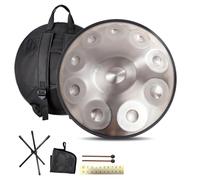Steel Tongue Drum 9/10/12 Notes, Handpan with Carry Bag, Drumsticks, Mallet Holder for Sound Healing, Meditation and Yoga, Tuned to 432Hz/440Hz