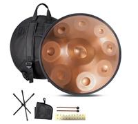 Steel Tongue Drum 9/10/12 Notes, Handpan with Carry Bag, Drumsticks, Mallet Holder for Sound Healing, Meditation and Yoga, Tuned to 432Hz/440Hz