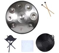 Steel Tongue Drum - 9 Notes Hand Pan Percussion Instrument for Sound Healing, Meditation, and Musical Education - Ideal for Yoga and Entertainment - 22in