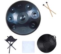 Steel Tongue Drum - 9 Notes Hand Pan Percussion Instrument for Sound Healing, Meditation, and Musical Education - Ideal for Yoga and Entertainment - 22in