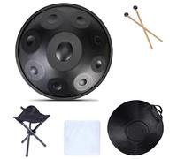 Steel Tongue Drum - 9 Notes Hand Pan Percussion Instrument for Sound Healing, Meditation, and Musical Education - Ideal for Yoga and Entertainment - 22in