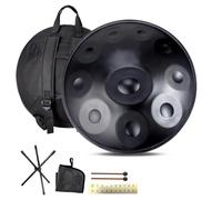 Steel Tongue Drum 910 12 Notes Steel Handpan With Bag Drumsticks And Mallet Holder 432Hz440Hz Handpan Drum Instrument For Sound Meditation Or Yoga Size 440Hz Color BLACK12 NOT