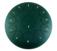 Steel Tongue Drum C Major, 13 Notes 12 Inches Ethereal Drum with Bag Finger Picks Mallets Music Book for Musical Education Mind Healing Yoga