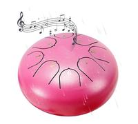 Steel Tongue Drum,Chakra Drum For Rain Outdoor, Drum Rain Chime Waterproof,Rain Drum For Garden Instrument, Chakra Drum 6 Inches 8 Notes(Pink)