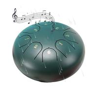 Steel Tongue Drum,Chakra Drum For Rain Outdoor, Drum Rain Chime Waterproof,Rain Drum For Garden Instrument, Chakra Drum 6 Inches 8 Notes(Green)