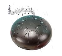 Steel Tongue Drum,Chakra Drum For Rain Outdoor, Drum Rain Chime Waterproof,Rain Drum For Garden Instrument, Chakra Drum 6 Inches 8 Notes(Brown)