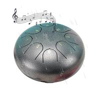 Steel Tongue Drum,Chakra Drum For Rain Outdoor, Drum Rain Chime Waterproof,Rain Drum For Garden Instrument, Chakra Drum 6 Inches 8 Notes(Silver)