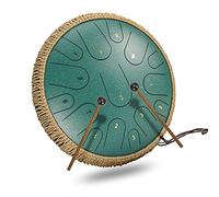 Steel Tongue Drum D Key Hand Drum Percussion Instrument,14 Inch 15 Notes D Tone Ethereal Drum Slit Drums Beginner Full Range Percussion Drum