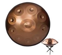 Steel Tongue Drum, Ethereal Drum, Metal Drum Instrument, 22inch 10 Notes/9 Notes, for Performance Yoga Gift (Gold 10 notes)