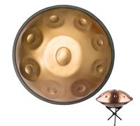 Steel Tongue Drum, Ethereal Drum, Metal Drum Instrument, 22inch 10 Notes/9 Notes, for Performance Yoga Gift (Gold 9 notes)