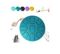 Steel Tongue Drum for Garden, 4-Inch 9 Notes Rain Chime, Waterproof Musical Instrument for Meditation, Yoga, Outdoor Relaxation, Mini Handpan Chakra Drum