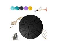 Steel Tongue Drum for Garden, 4-Inch 9 Notes Rain Chime, Waterproof Musical Instrument for Meditation, Yoga, Outdoor Relaxation, Mini Handpan Chakra Drum